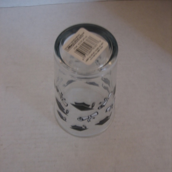 Libbey Graduation Cap & Diploma Clear Glass Drinking Glass 6in.T x 3 1/2in.W NW - Picture 2 of 5